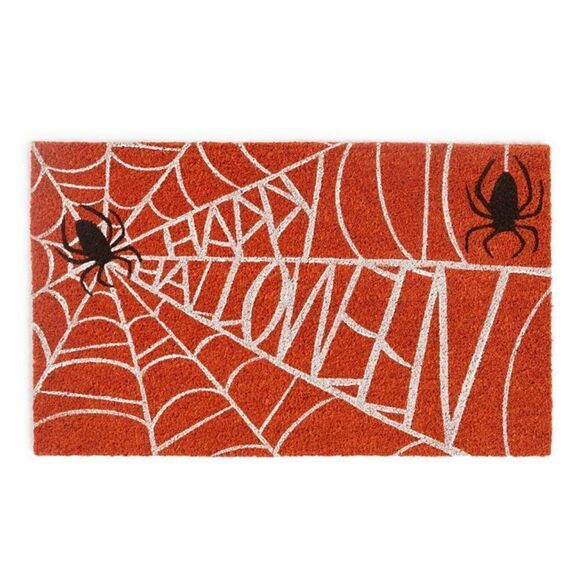 Holiday Lane Happy Halloween Spider Web Doormat - Picture 1 of 1